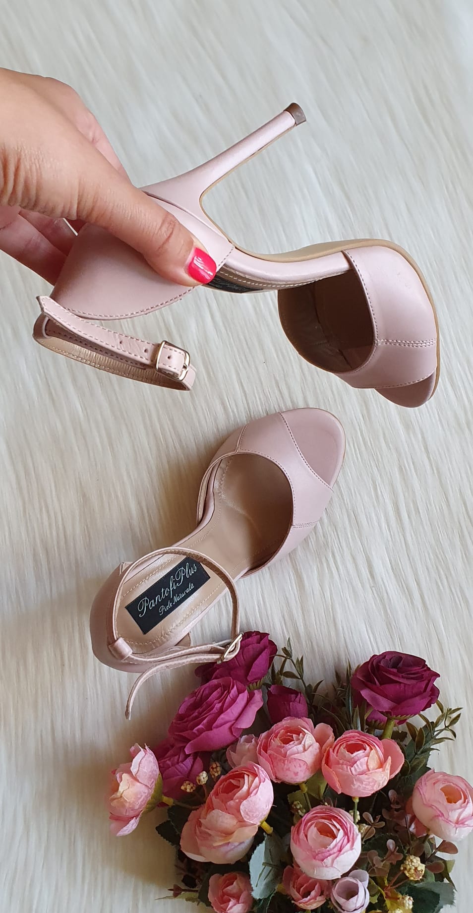 Sandale Elegante Piele Intoarsa Nude L4 - orice culoare