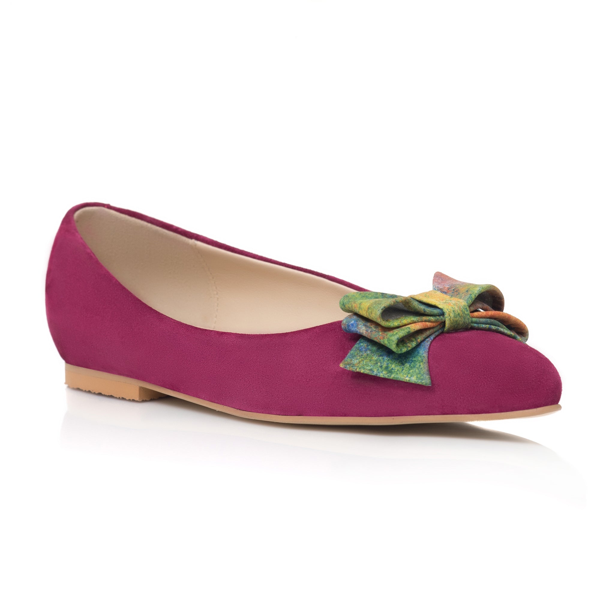 Balerini piele intoarsa Marsala C1 - orice culoare