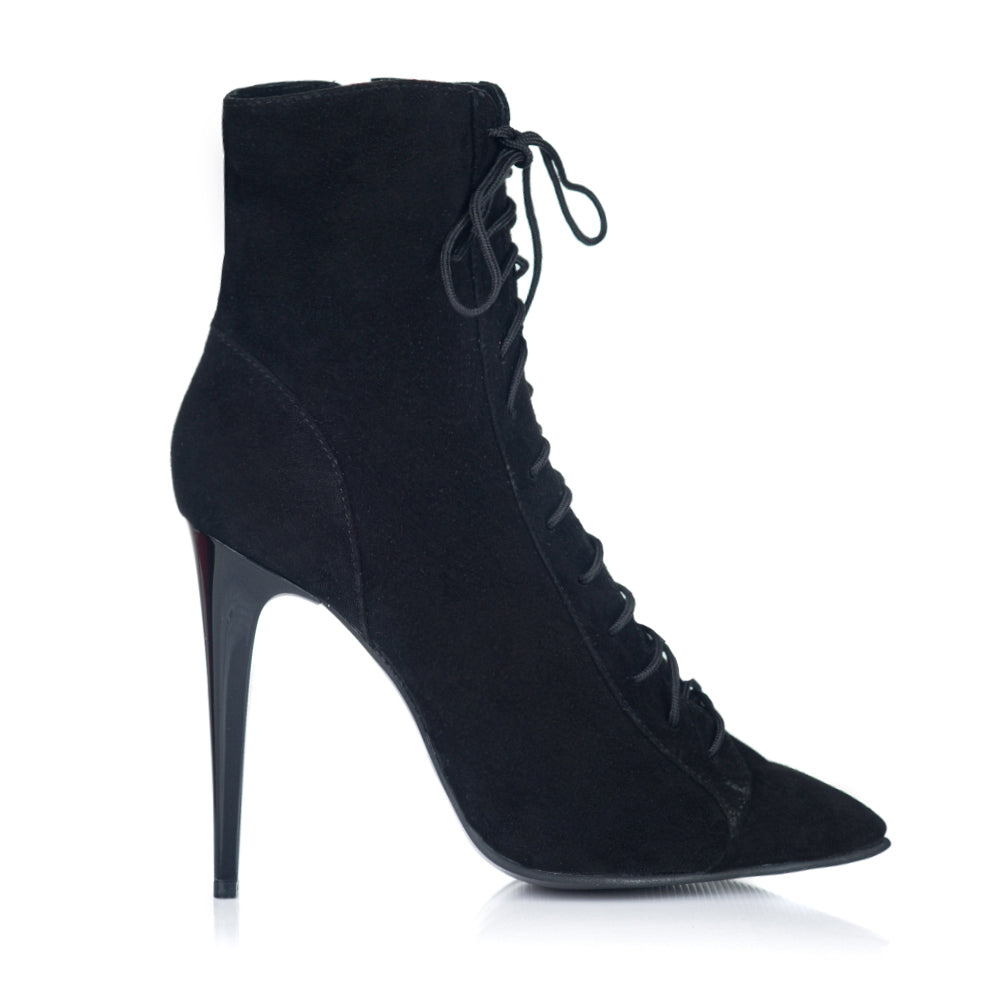 Botine Piele Stiletto Cu Siret I8 - orice culoare