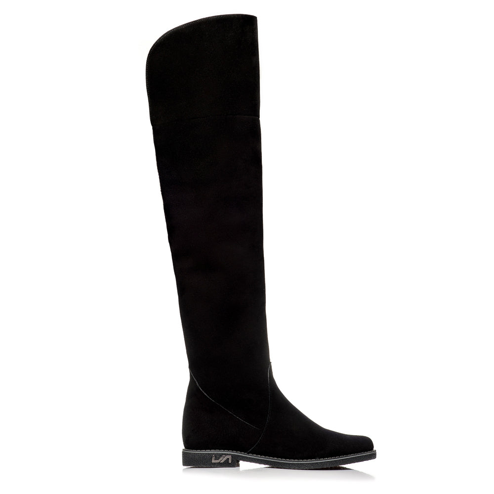 Cizme peste genunchi piele intoarsa C2 - orice culoare