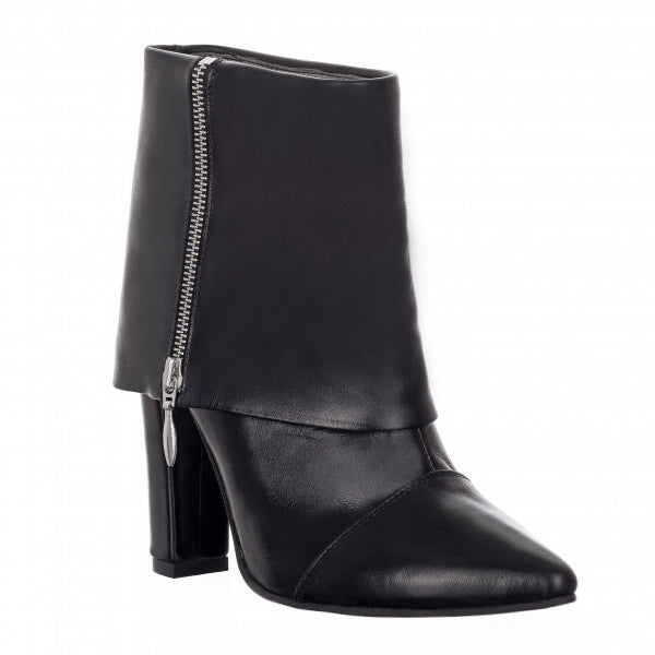 Botine piele fermuar Negru I5 - orice culoare - orice culoare