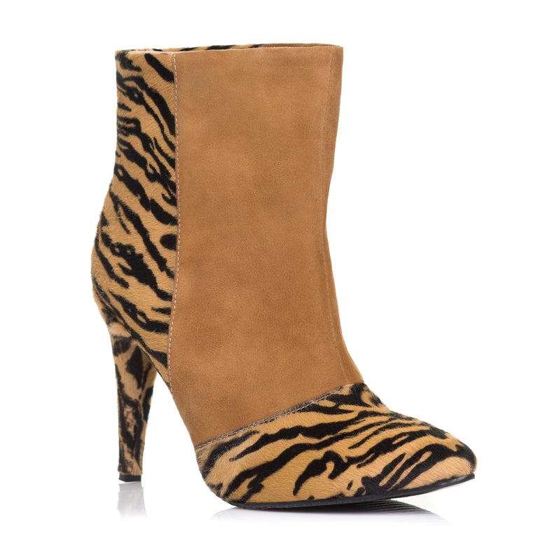 Botine piele Animal Print F4- orice culoare
