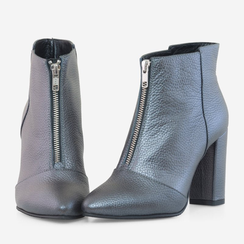 Botine Piele Grej Mari Lu D25 - Orice Culoare