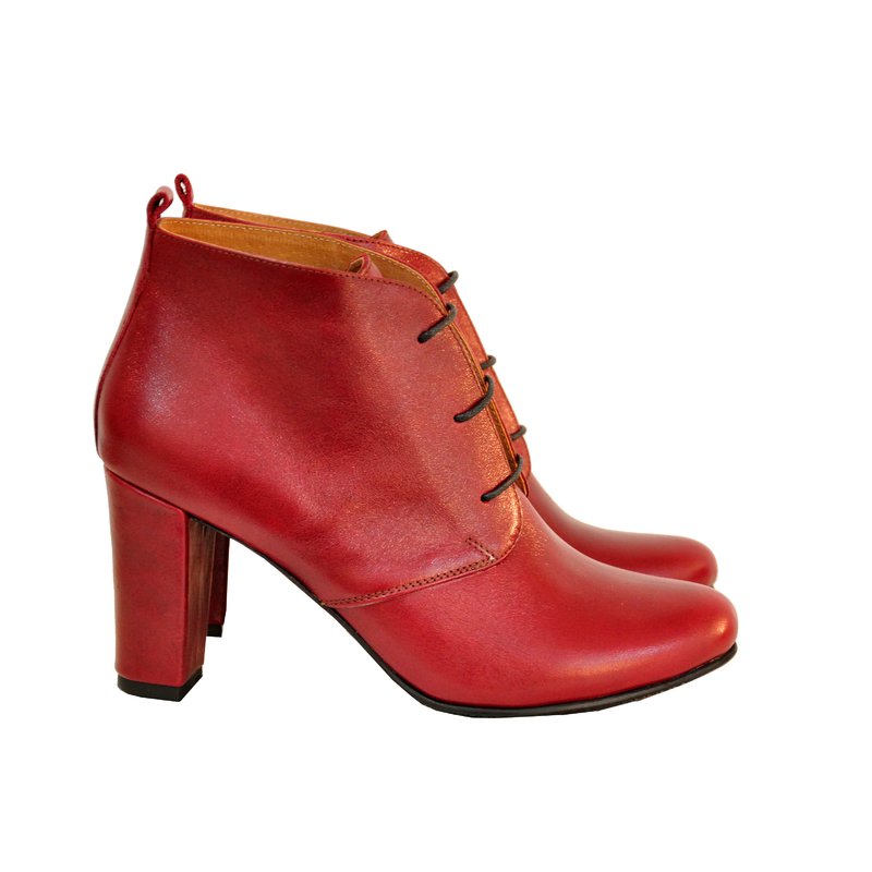 Ghete piele rosu Model D6- orice culoare