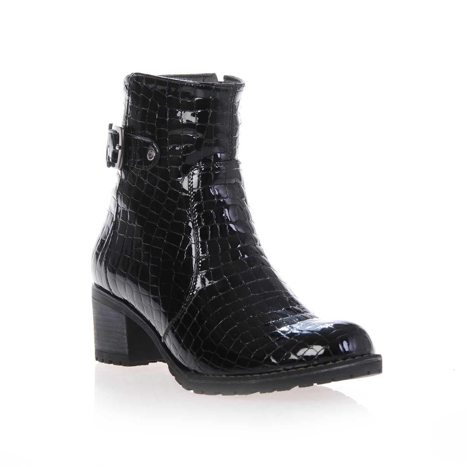 Botine Piele Lacuita Croco - orice culoare