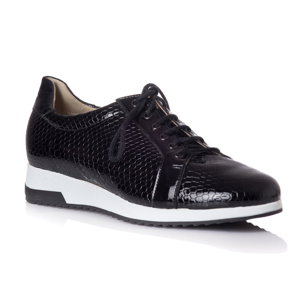 Pantofi Sport Piele Lacuita Negru T24 - orice culoare