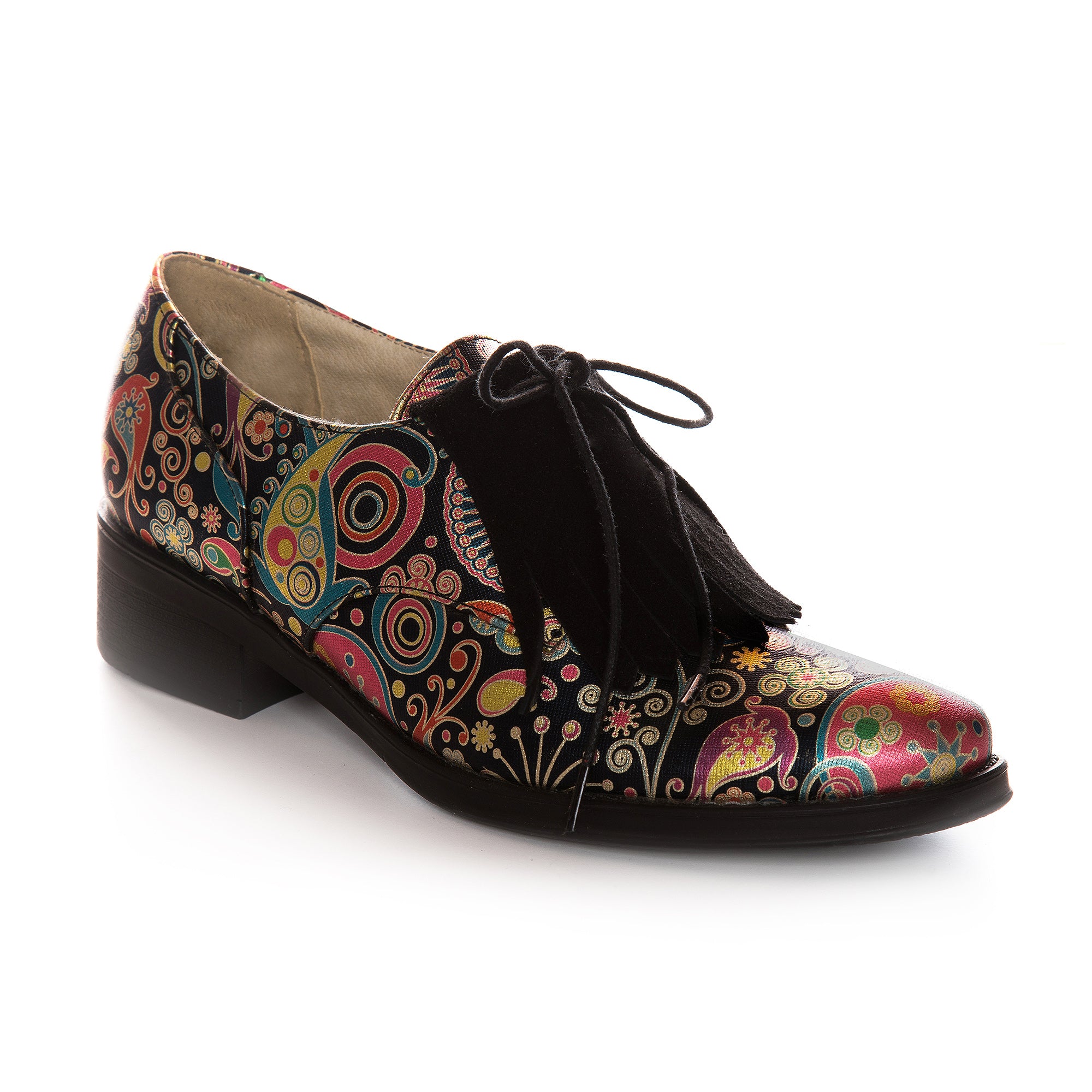 Pantof Oxford Piele Color Franjuri V51 - orice culoare