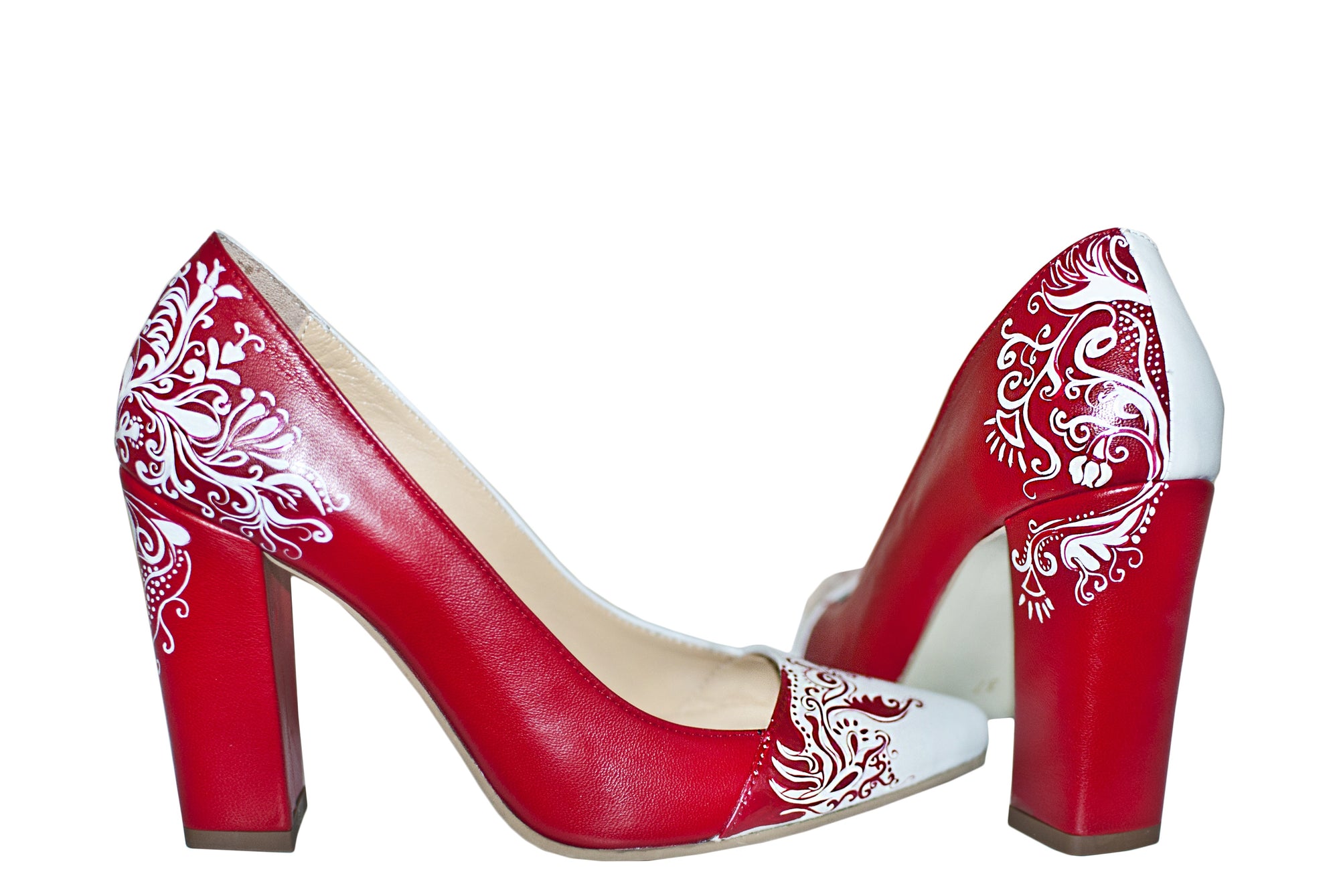 Pantofi Pictati Manual Red Stylish Stiletto - orice culoare