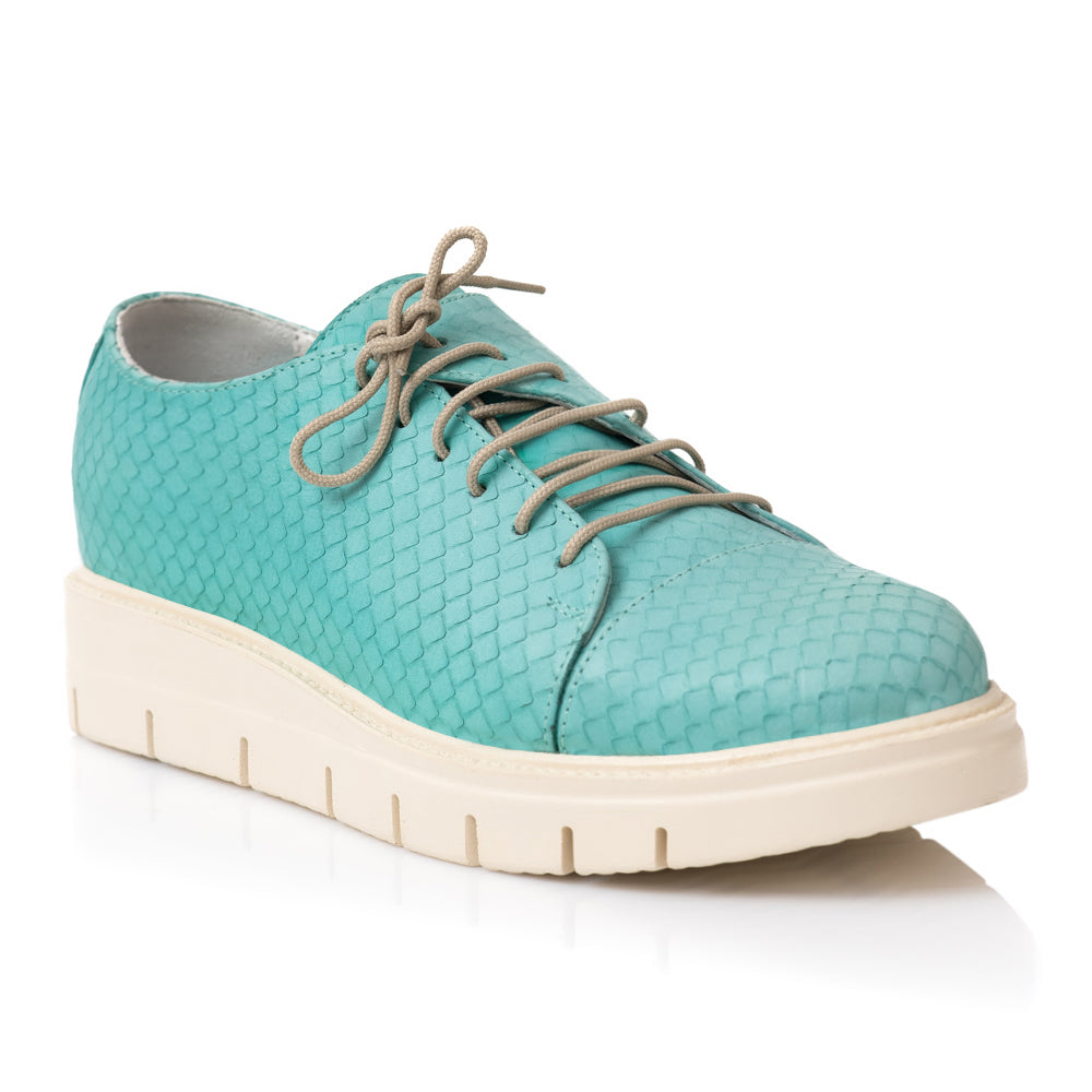 Pantofi Piele Oxford Turcoaz Snake E1 - orice culoare