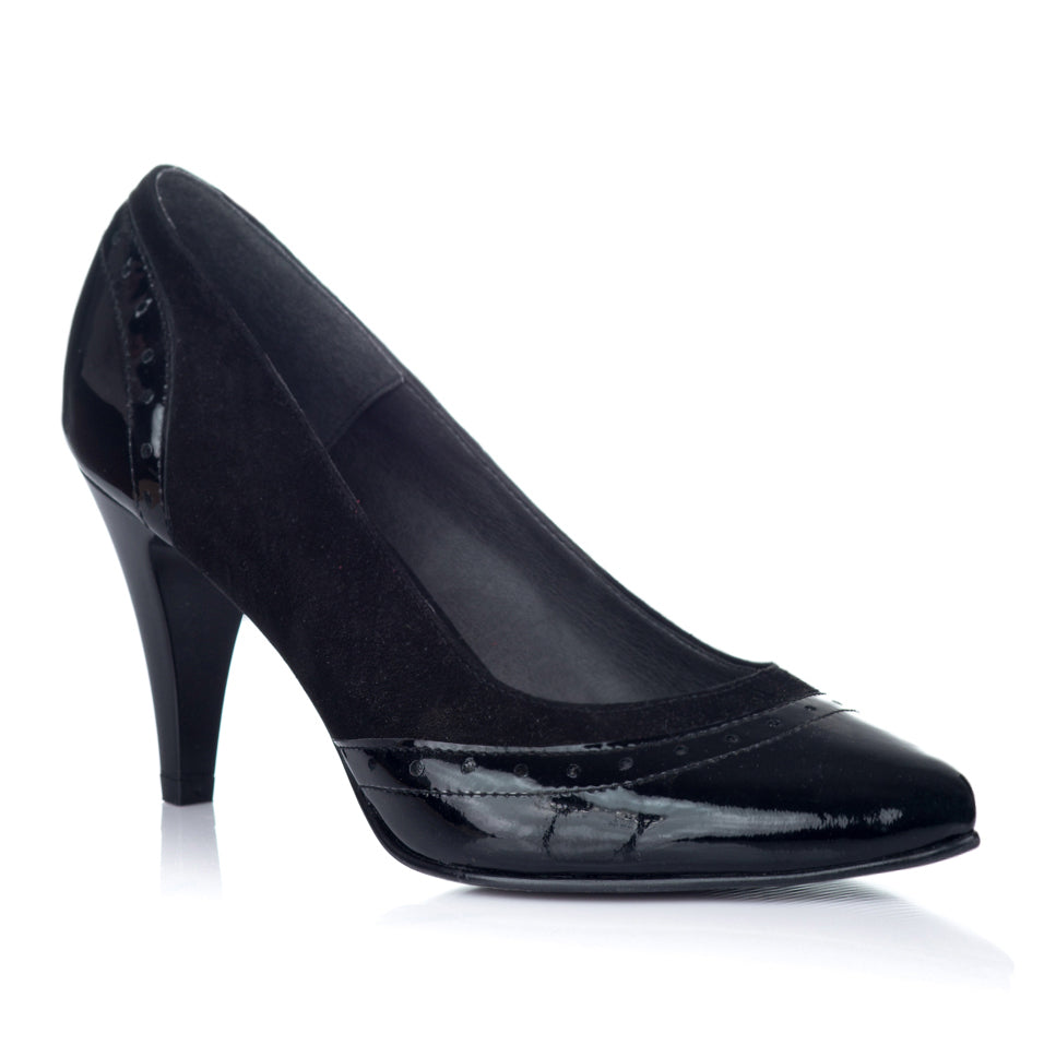 Pantofi Stiletto Piele Negru Toc Mic V32 - orice culoare