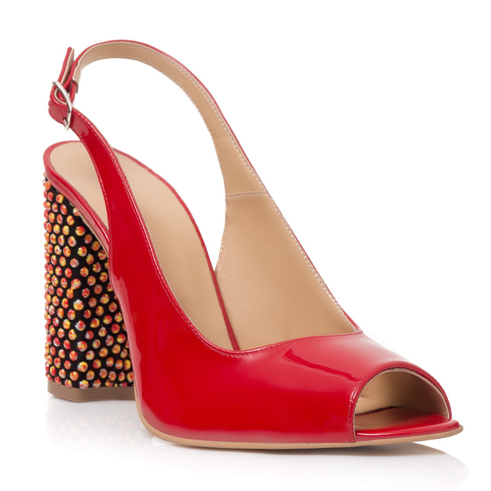 Sandale Piele Lacuita Rosu Callia T7 - orice culoare