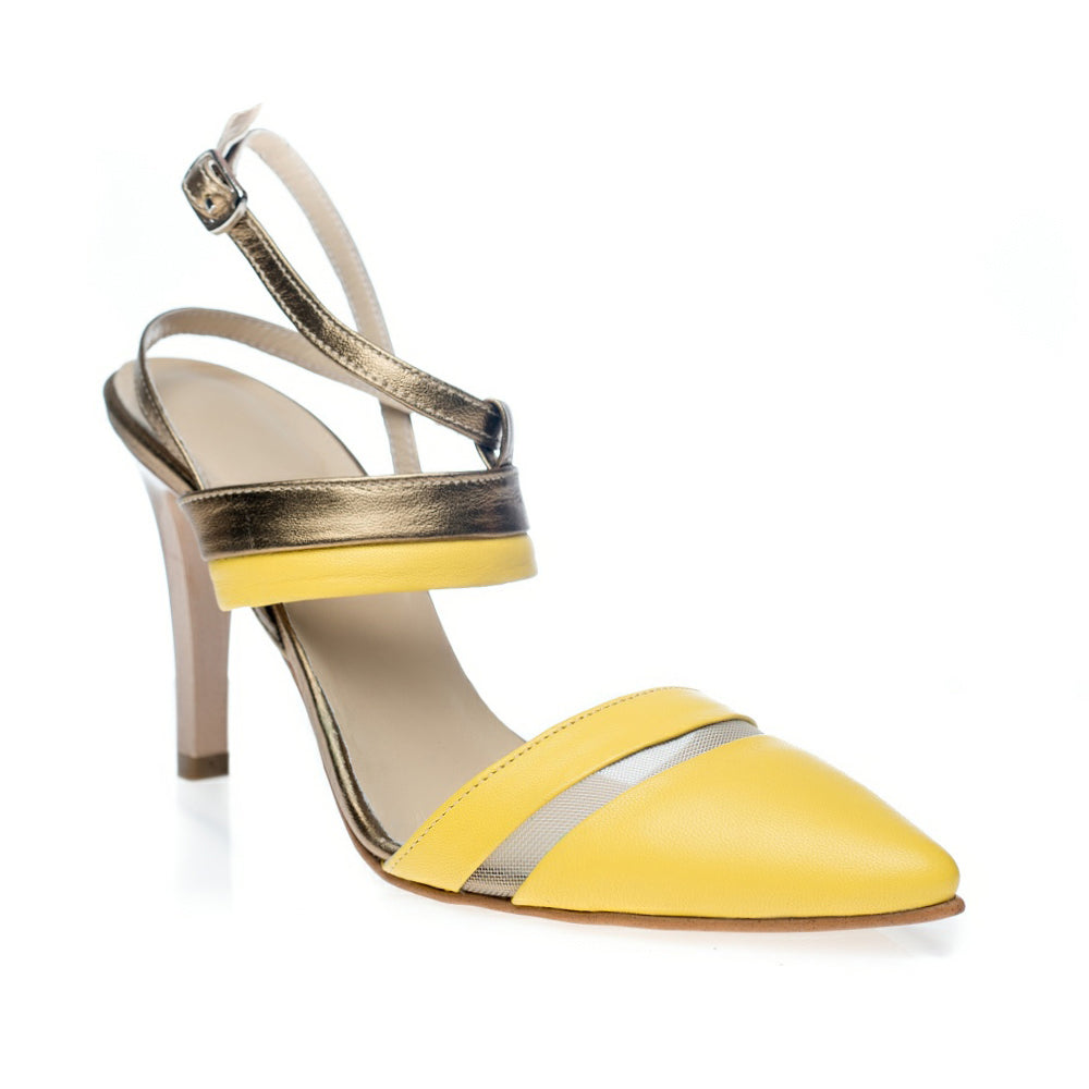 Sandale dama piele galben Blair C3