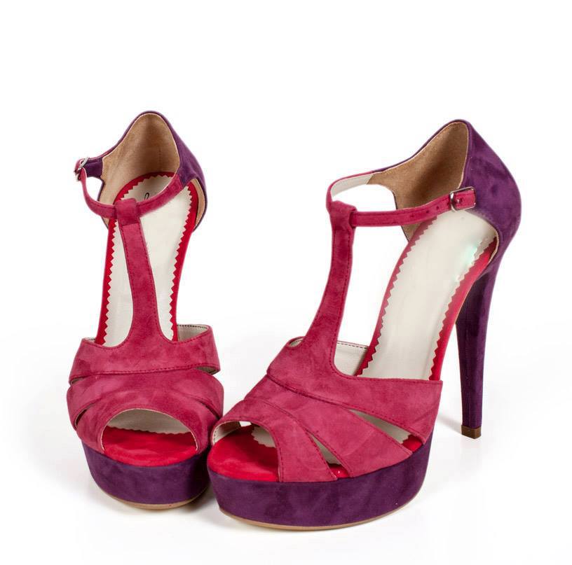 Sandale dama piele intoarsa color