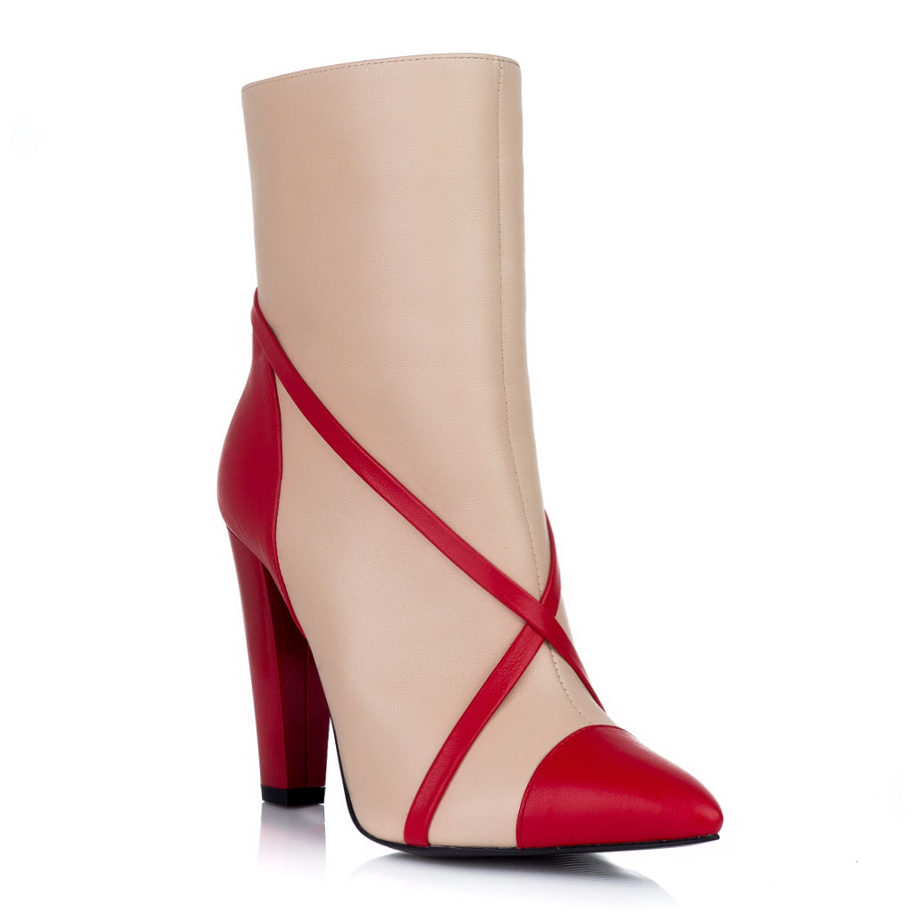 Botine Dama Piele Sweet Red L1 - orice culoare