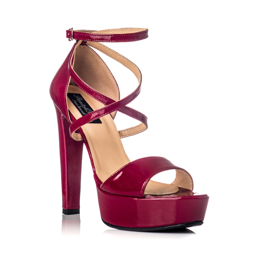 Sandale Dama Piele Clara Bordo C7 - orice culoare