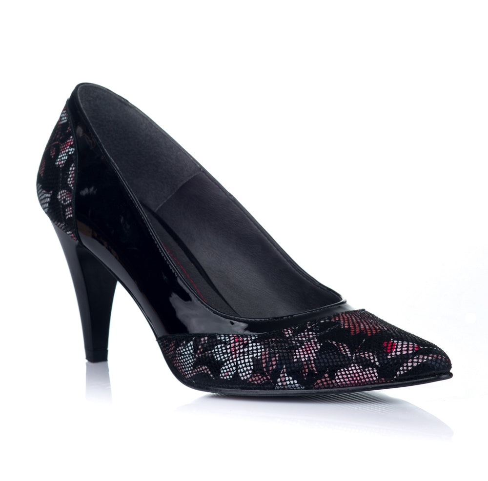 Pantofi Stiletto Piele Color Toc Mic V32 - orice culoare