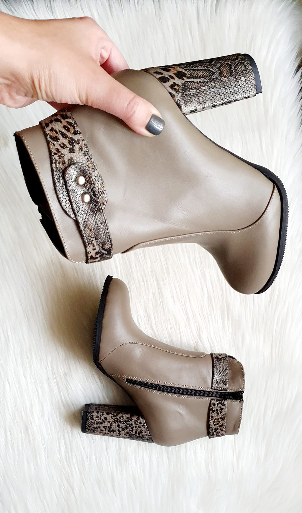 Botine Piele Capucino Caelia T1- orice culoare