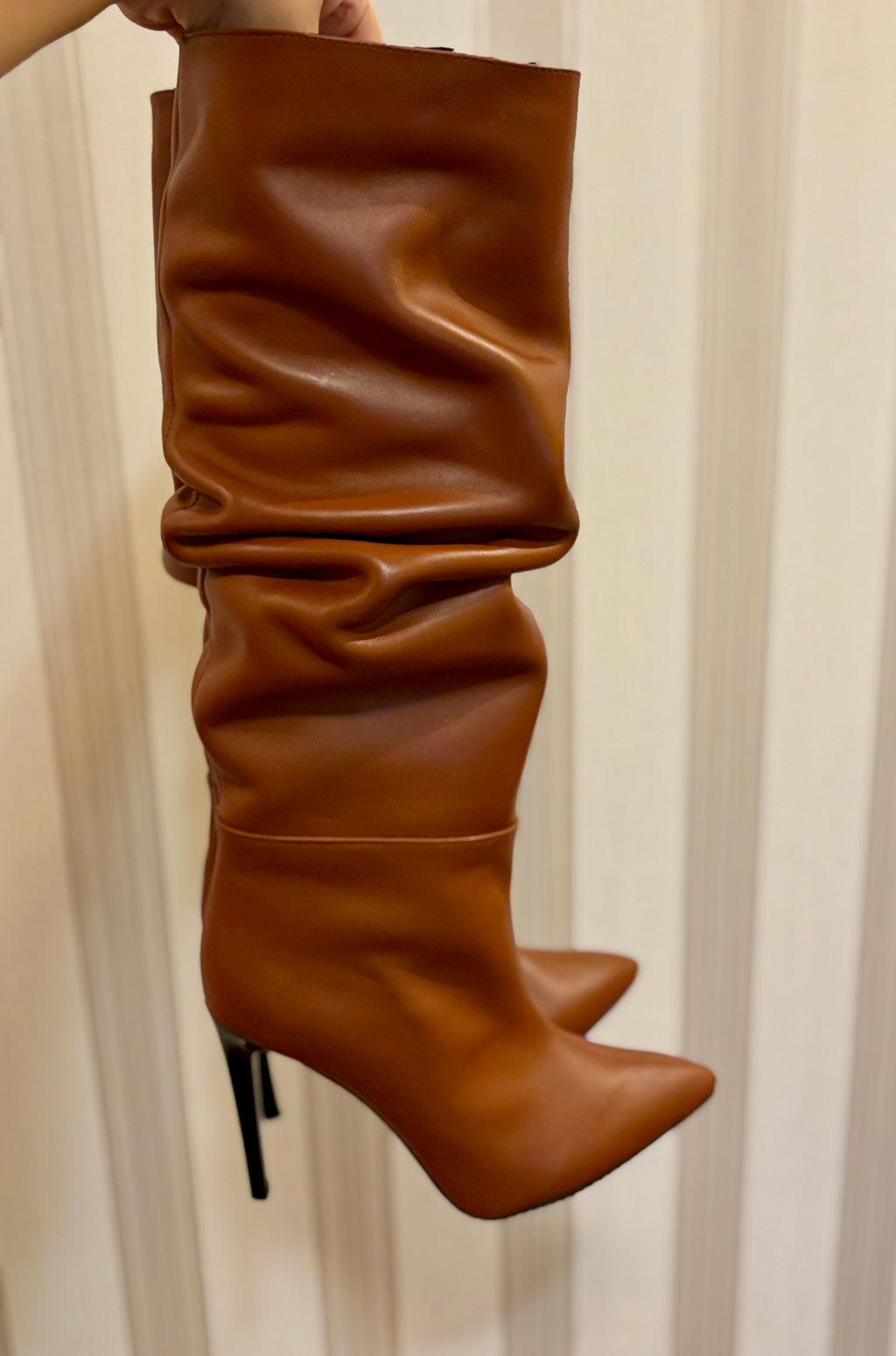 Cizme Stiletto Fronsate Piele Naturala  S7 - orice culoare