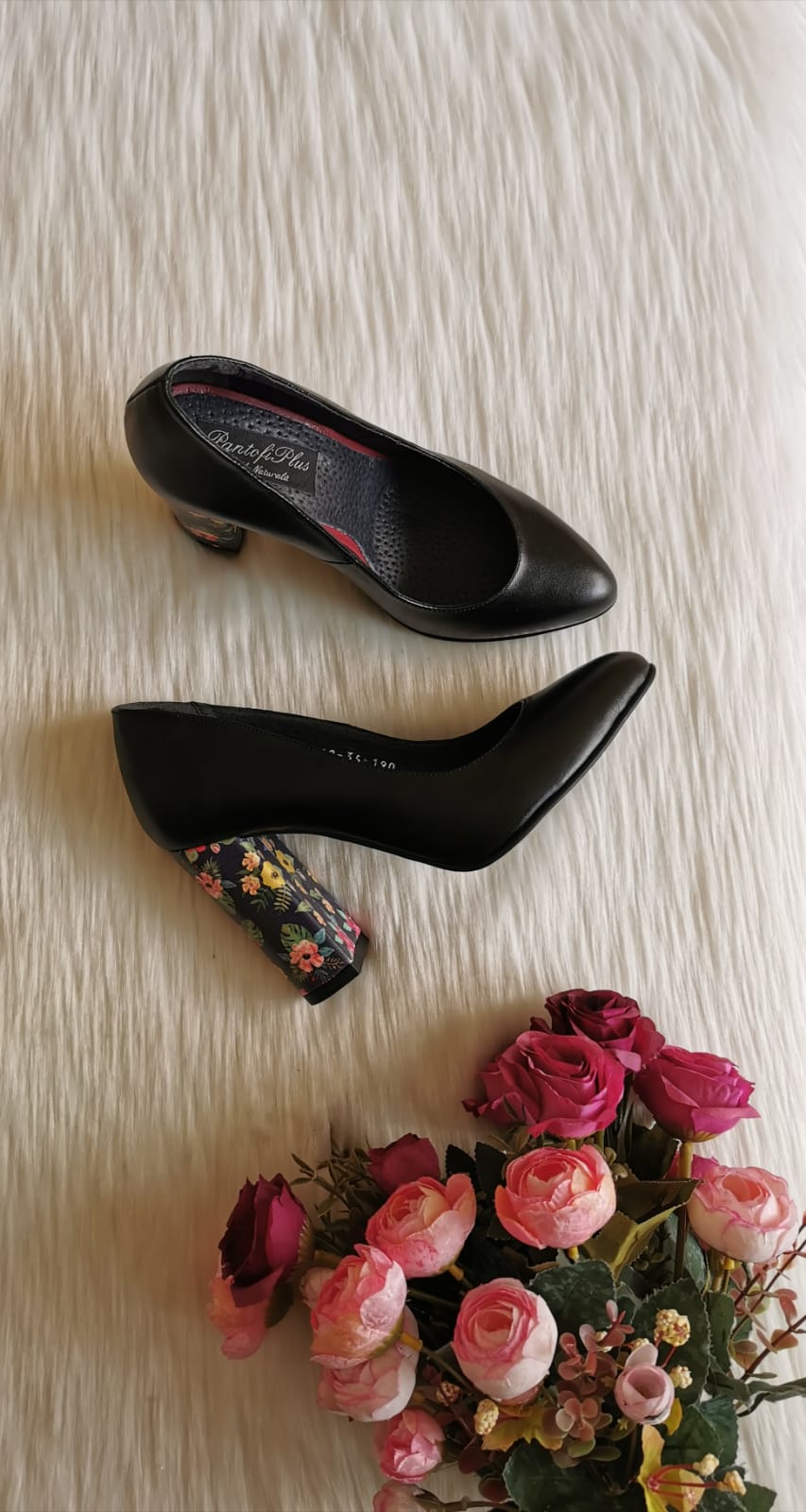 Pantofi Stiletto Toc Gros Piele Rosu Melisa T28 - Orice Culoare