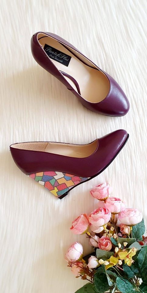 Pantofi cu Platforma Piele Puzzled D10 - orice culoare