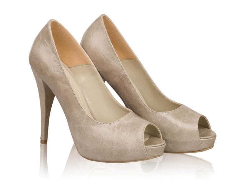 Pantofi dama piele Model N 11 Capucino - disponibili pe orice culoare