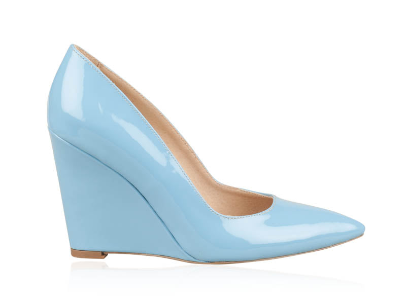 Pantofi Piele Cu Platforma Bleu N20 - Orice Culoare