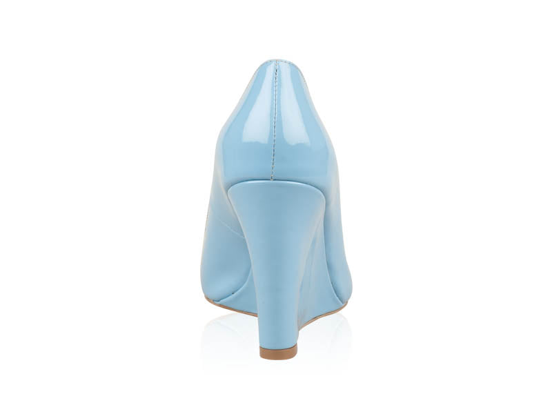Pantofi Piele Cu Platforma Bleu N20 - Orice Culoare