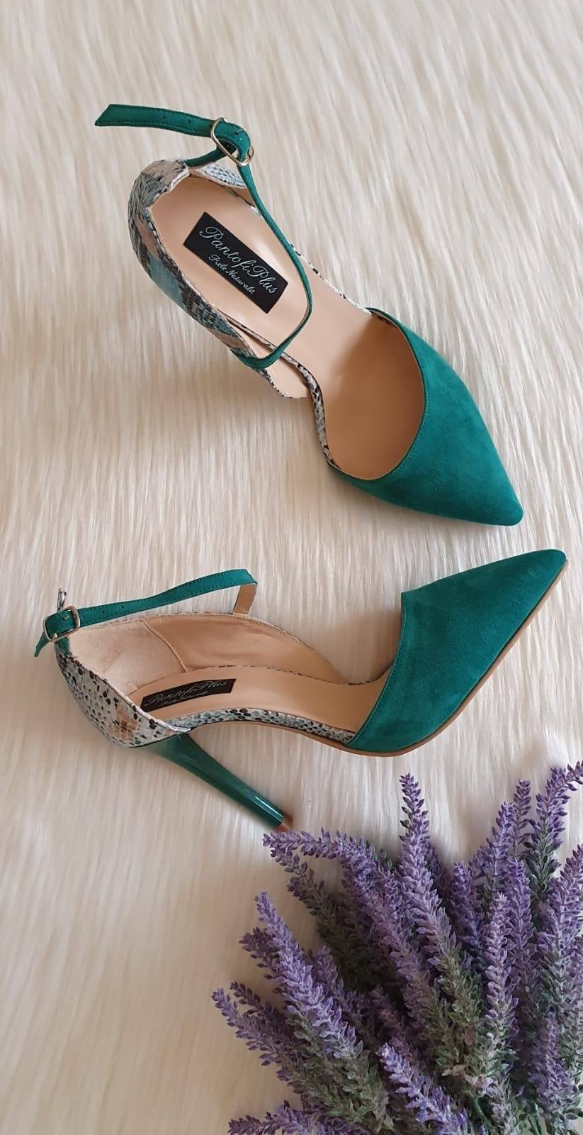 Pantofi Stiletto Verde Clara C14  - orice culoare