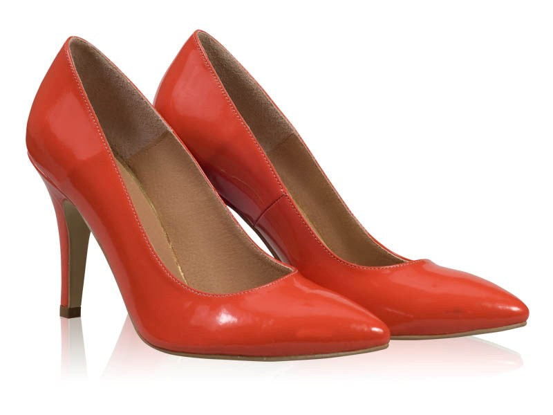 Pantofi stiletto piele corai N7 - orice  culoare