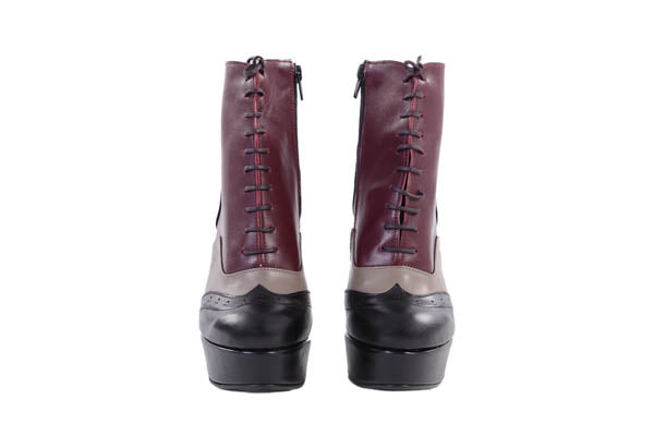 Botine Foxy cu siret piele naturala orice culoare trio