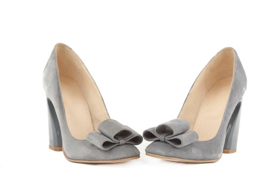 Pantofi piele Chic Madame Crook Gri - disponibili pe orice culoare