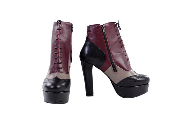 Botine Foxy cu siret piele naturala orice culoare trio