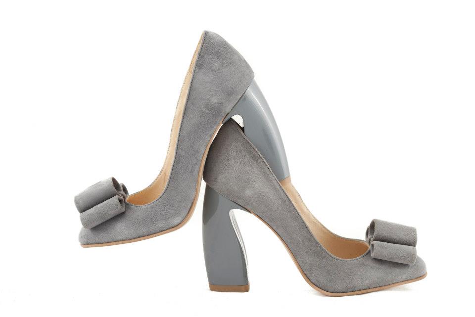 Pantofi piele Chic Madame Crook Gri - disponibili pe orice culoare