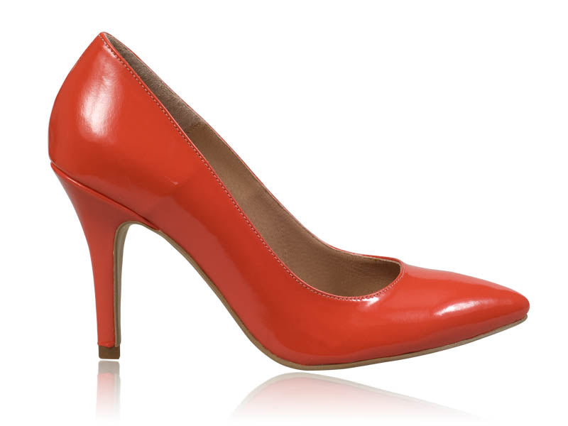 Pantofi stiletto piele corai N7 - orice  culoare
