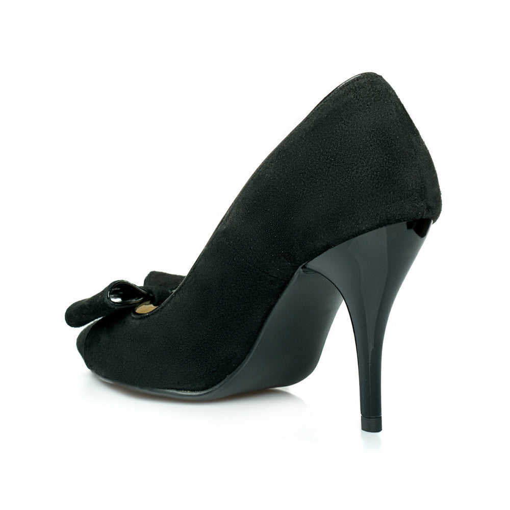 Pantofi Stiletto Fundita piele Negru C18  - orice culoare