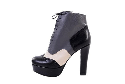 Botine Foxy cu siret piele naturala orice culoare trio
