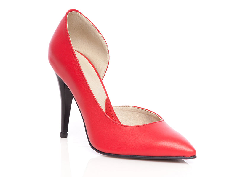 Pantofi piele naturala stiletto decupat P2 - orice  culoare