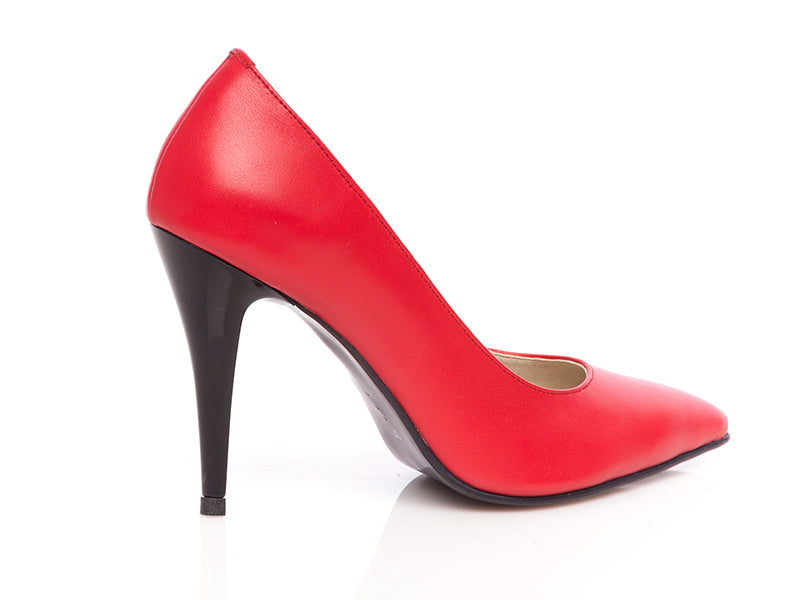 Pantofi piele naturala stiletto decupat P2 - orice  culoare