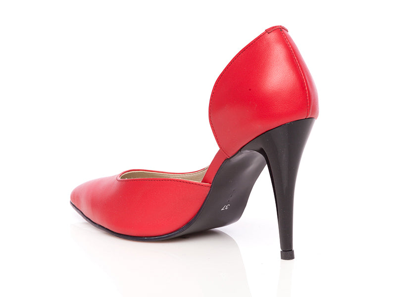 Pantofi piele naturala stiletto decupat P2 - orice  culoare