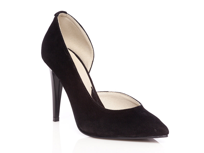 Pantofi piele intoarsa stiletto decupat P2 - orice culoare