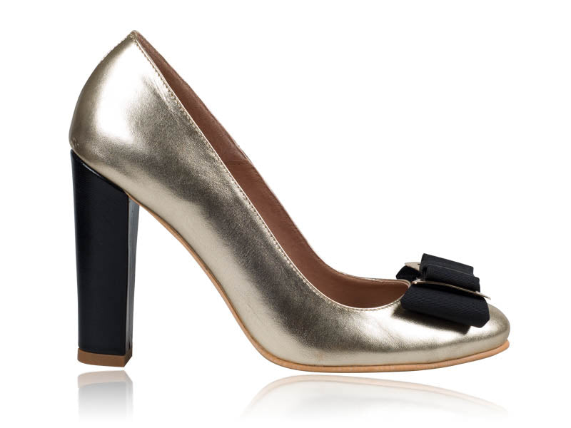 Pantofi dama piele Auriu N1  - orice  culoare