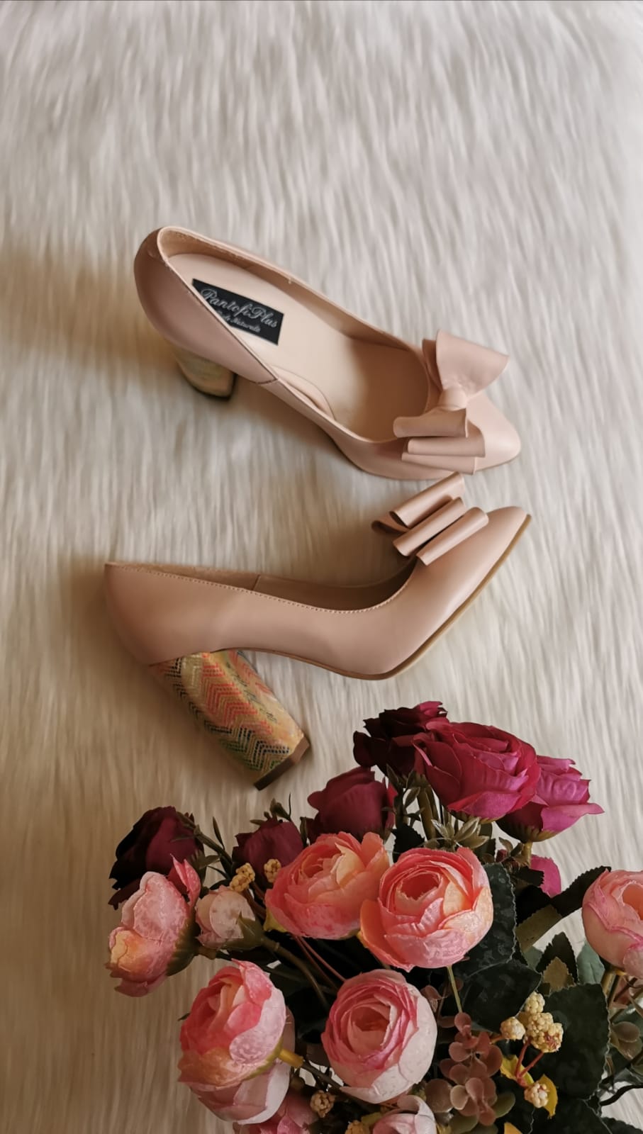 Pantofi Piele Nude Cu Fundita Boema D55 - orice culoare