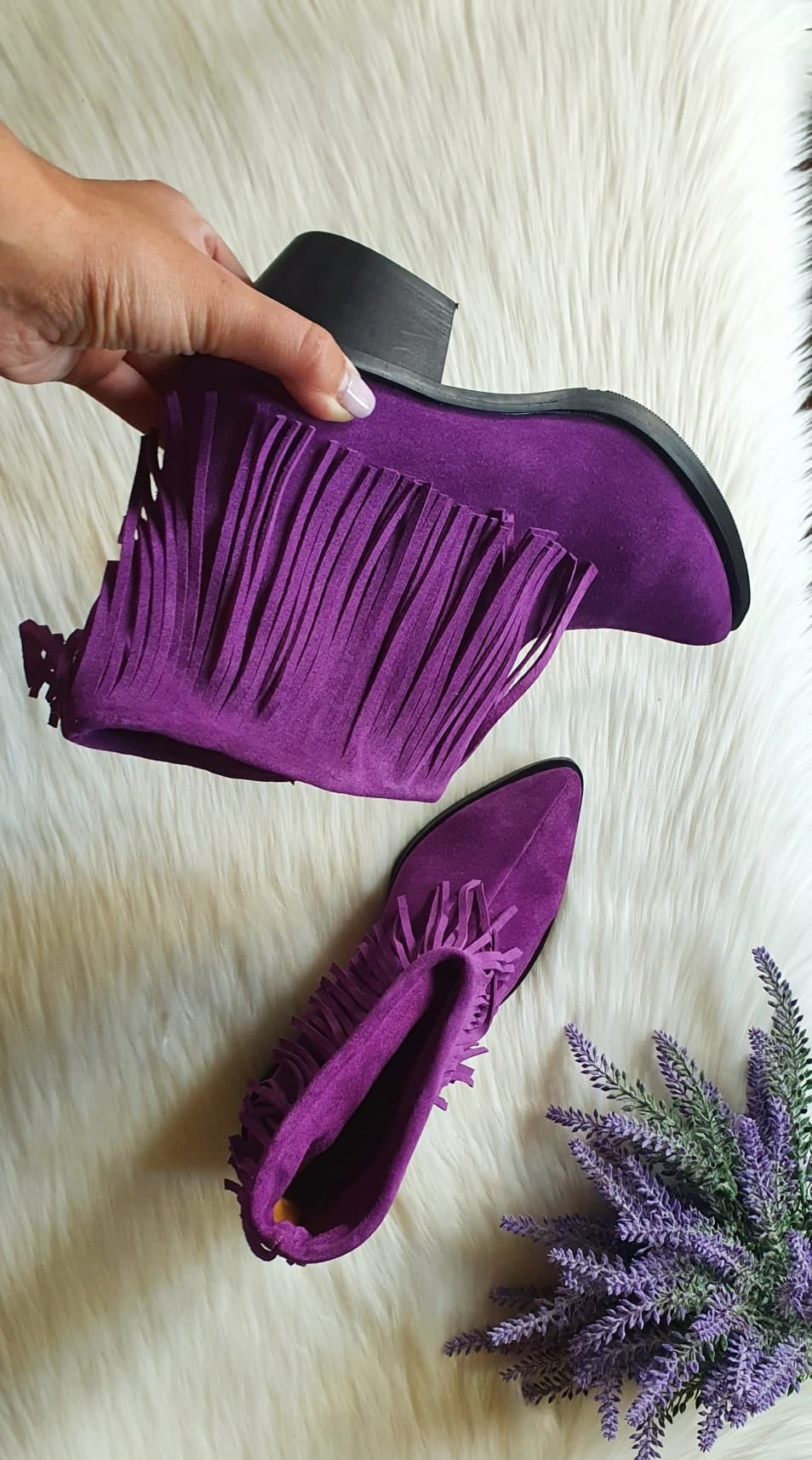 Ciocate Piele Intoarsa Maro Coniac A3  - Orice Culoare