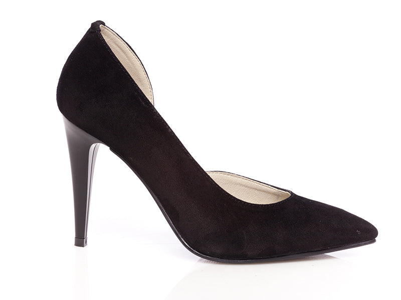 Pantofi piele intoarsa stiletto decupat P2 - orice culoare