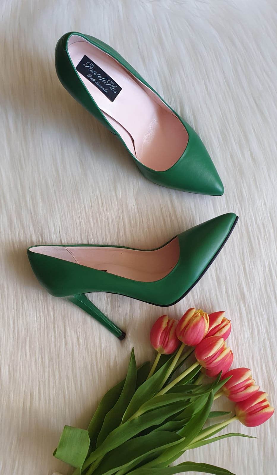 Pantofi Stiletto Piele Galben Very Chic - disponibili pe orice culoare