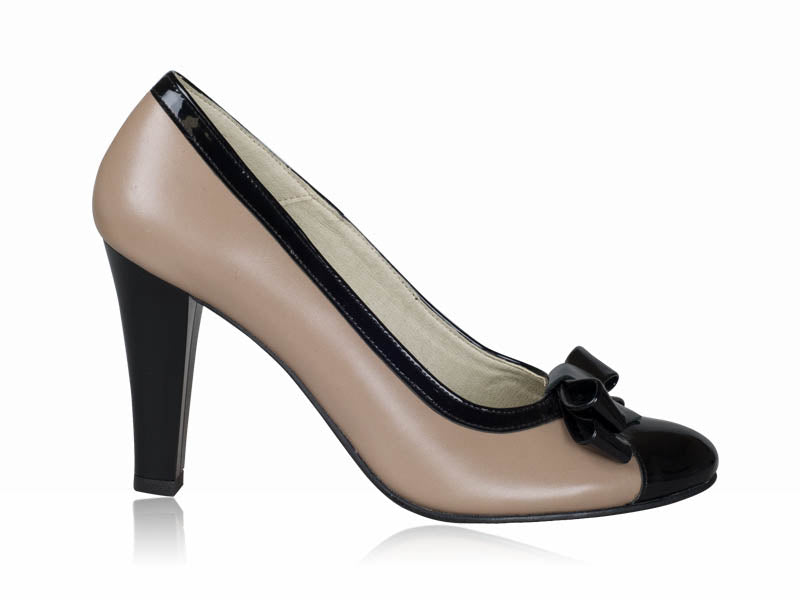 Pantofi dama piele P6 cu funda - orice culoare