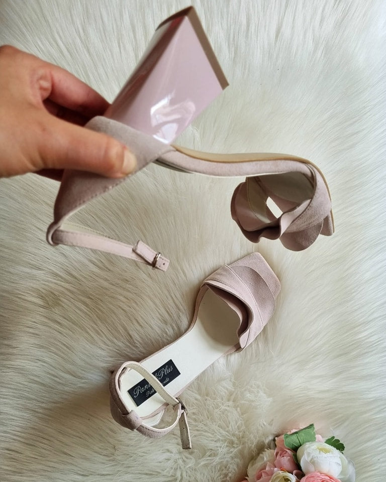 Sandale Piele Intoarsa Nude Amaya C21  - orice culoare