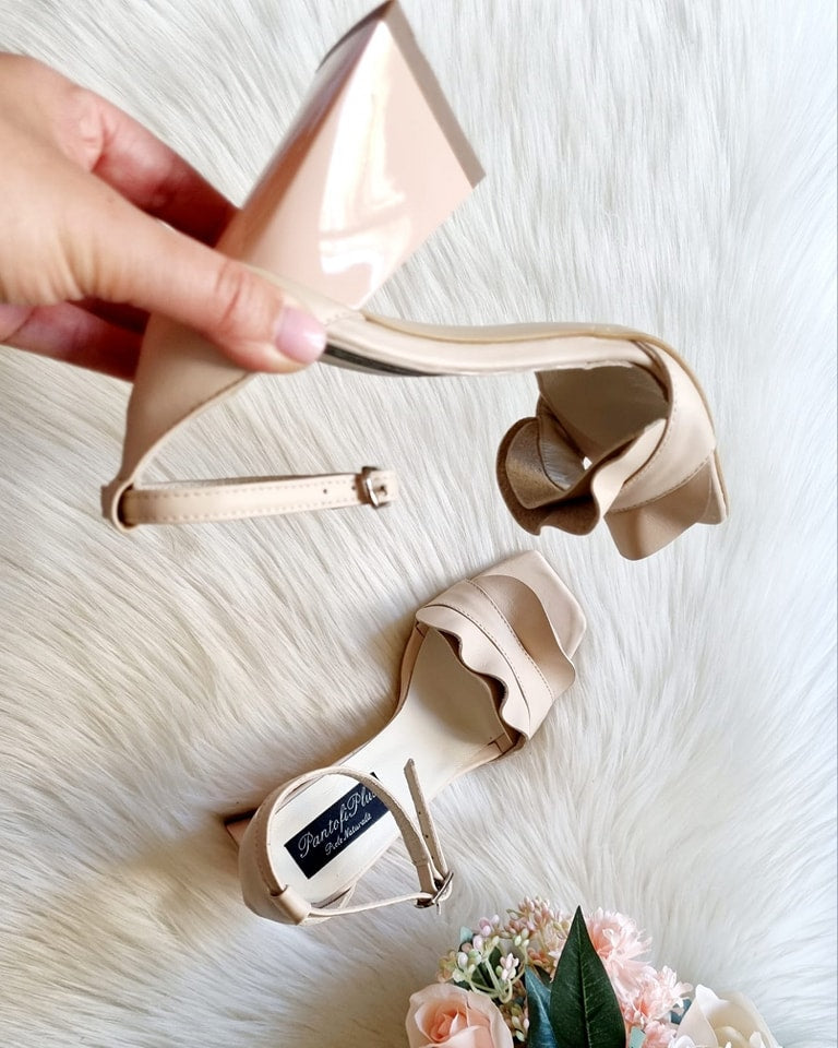 Sandale Piele Intoarsa Nude Amaya C21  - orice culoare