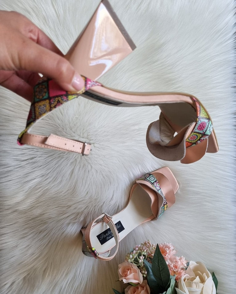 Sandale Piele Intoarsa Nude Amaya C21  - orice culoare