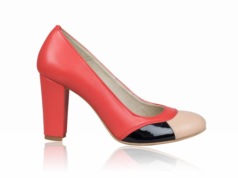 Pantofi dama piele office corai P8 - orice culoare